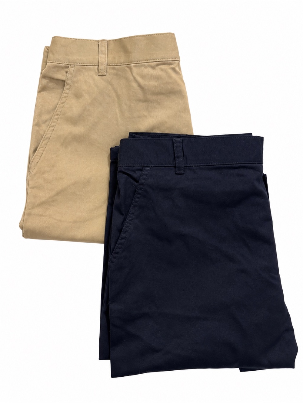 French Toast Boys' 2 Pack Chinos in Navy and Khaki Uniform Shorts